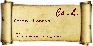 Cserni Lantos névjegykártya